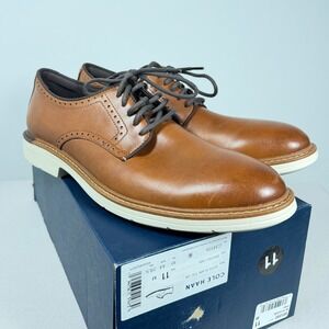 New Cole Haan Mens 11 M GrandSeries Go-To Plain Toe Oxford British Tan Leather